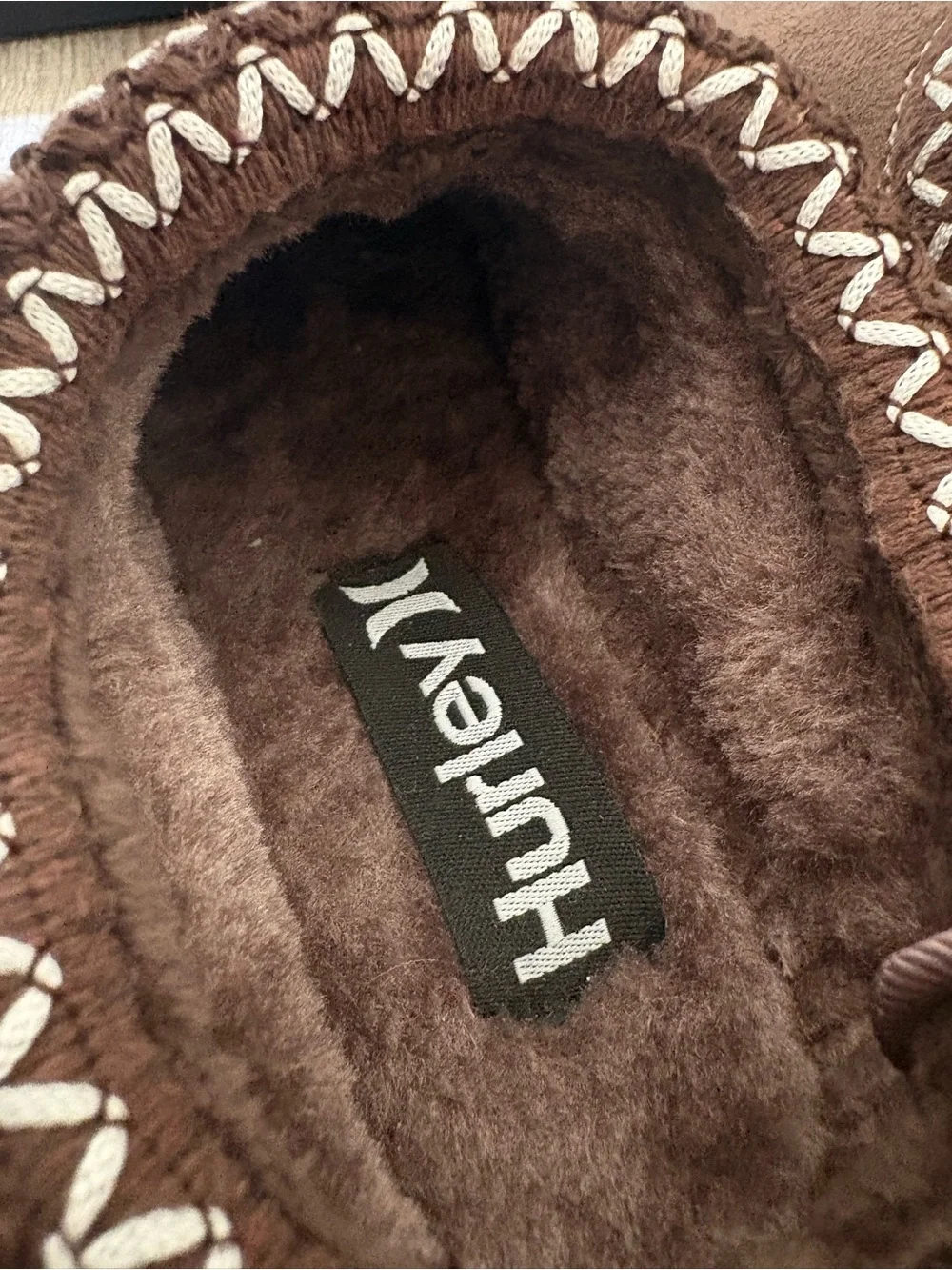 Hurley Brown Suede Slip-On Mule Slippers Size 11 - New
